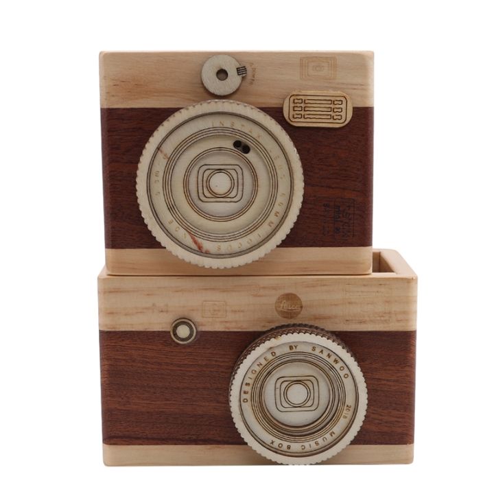 1pcs-creative-retro-camera-double-layer-pen-holder-wooden-learning-stationery-large-pen-holder