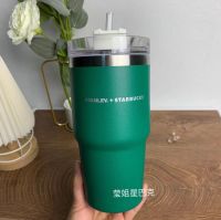 ล้างสต๊อกราคาถูก Starbucks cup Stainless steel Straw Cup Insulation Cup Cold-capacity coffee cup