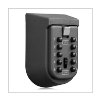 1Set Key Lock Box 10-Digits Combination Lockbox for Outside Wall Mount for Home Dark Gray