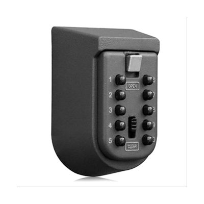 1Set Key Lock Box Key Storage Box 10-Digits Combination Lockbox for Outside Wall Mount for Home Dark Gray