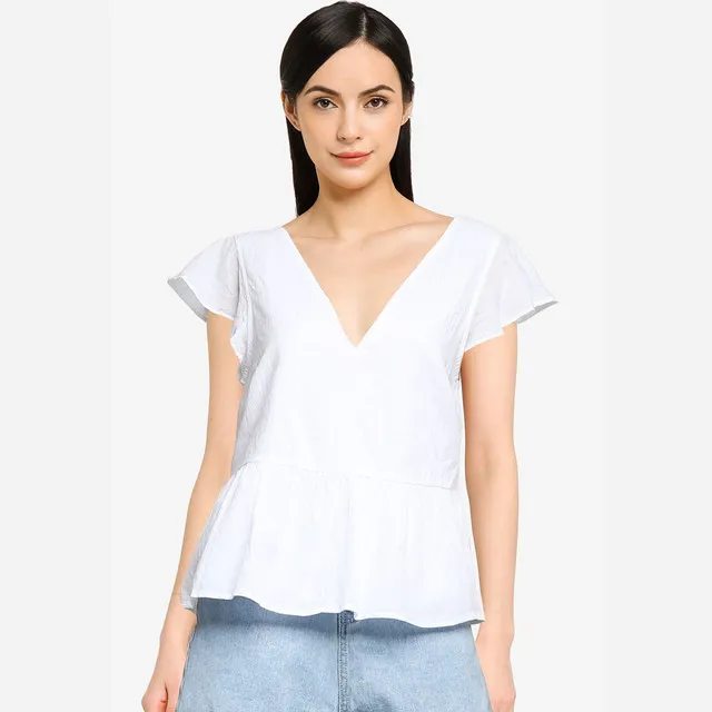 flutter sleeve trapeze top