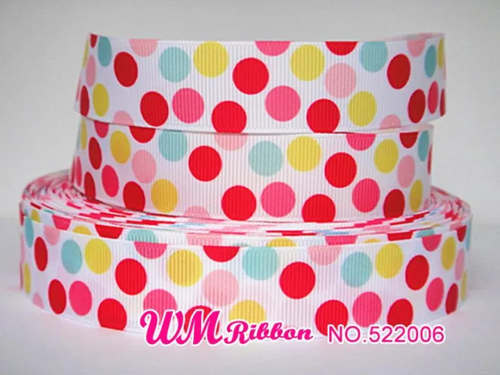 q-amp-n-ribbon-7-8inch-22mm-colorful-dot-designs-on-grosgrain-ribbon-or-printed-grosgrain-ribbon-50yds-roll