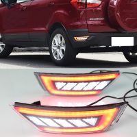 ไฟ LED สำหรับ Ford Ecosport Bemper Belakang 2014 2015 2016 2017 2018 2019 2020 LED ไฟตัดหมอกแสงโคมไฟแผ่นสะท้อนแสงเตือนเบรก