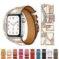 ✥✥∈ Strap for Apple watch band 44mm 40mm Leather loop iwatch 42mm 38mm Double Tour bracelet watchband apple watch Serie 3 4 5 6 SE 7