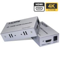 ตัวแปลงสายไฟต่อขายสัญญาณเอชดีเอ็มไอ HD 4K 100ม. 5e แมวมากกว่า6 6a Cat5e Cat6ยูทพี RJ45สายเคเบิลอีเทอร์เน็ตการ์ดเครือข่ายแลน