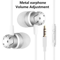 พร้อมไมโครโฟนหูฟังแบบ In-ear แนวสปอร์ตหูฟังหูฟังแฮนด์ฟรีหูฟังสเตอริโอแบบมีสายขนาด3.5มม. สำหรับเครื่องเล่น Mp3 Iphone Xiaomi โทรศัพท์มือถือ