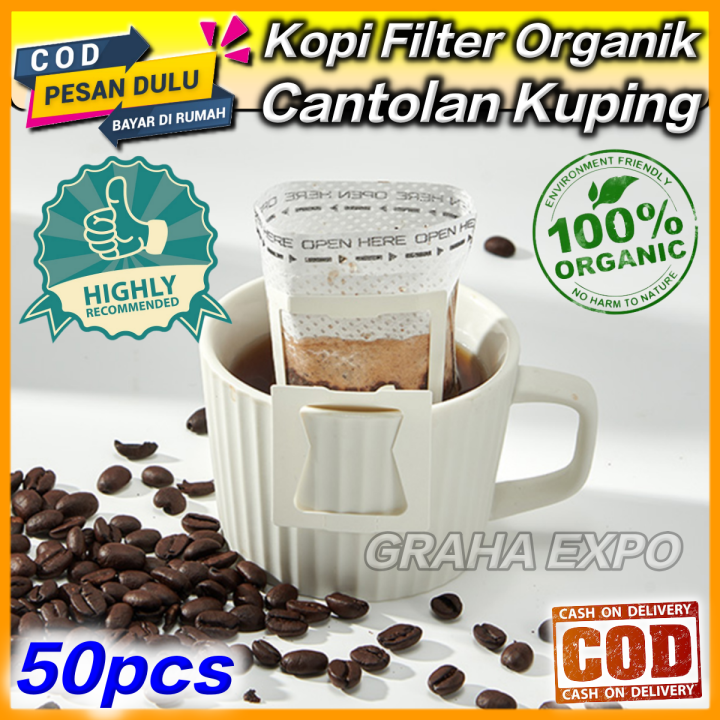 Saringan Kertas Penyaring Kopi Drip Cafe Paper Filter Isi 50pcs Coffee