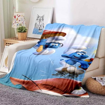 Warm and Cozy Blankets – Smurf Animated Movie Blanket for Bed, Sofa, Office, and Air Conditioning, Soft and Comfortable Bedding 55