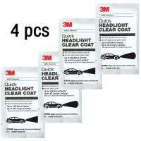 3M แผ่นเช็ดเลนส์ใส 4ซอง สำหรับคู่โคมไฟหน้า Quick Headlight Clear Coat to prevent lens discoloration: 4 Wipe