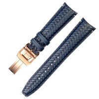 ◈┋✕ 22mm High Quality Genuine Leather Watchband Fit For IW503312 IW500713 IW344205 Blue Cowhide Watch Strap Men Pin buckle