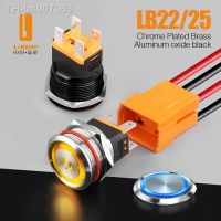 ✐♂❧  LANBOO 22mm 15A high current heavy duty 2NO waterproof IP67 momentary latching push button switch with LED 3-8V12V24V220V