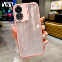 Y02S เคสสำหรับ Vivo โทรศัพท์ VRQR Y56 Y35 Y16เคสกันกระแทกกล้องรวมทุกอย่างโปร่งใสไล่ระดับสีเคสลายกากเพชร5G