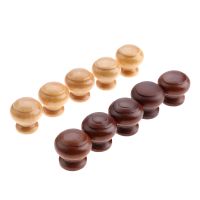 ◑❀▪ DRELD 5Pcs Wooden Kitchen Drawer Cabinet Knobs and Handles Closet Cupboard Furniture Handles Door Wood Pulls Furniture Hardware