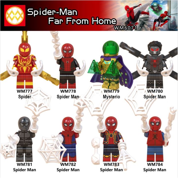 Lego Minifigures Các Mẫu Nhân Vật Trong Spiderman Far From Home Mysterio  WM6071 - Lắp Ráp Mini DC Marvel 