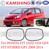 CAPQX สำหรับ HONDA FIT JAZZ GE6 GE8 FIT HYBIRD GP1 2009 2010 2011 2012 2013 2014ซ้ายขวาด้านนอกกระจกมองหลังด้านข้างกระจกเลนส์