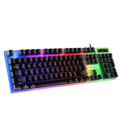 New Gaming Keyboard Wired Gaming Mouse Kit 104 Keycaps With RGB Backlight Russian Keyboard Gamer Ergonomic Mause For PC Laptop