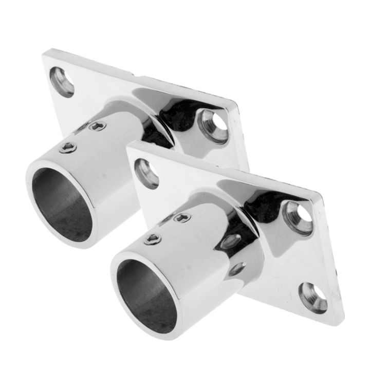 2-pcs-90-degree-boat-deck-hand-rail-fittings-rectangular-base-for-25mm-tubing-marine-dock-hardware-316-stainless-steel-silver