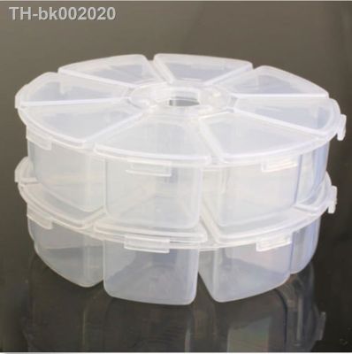 ♣▽ 2PCS Round Nail Art Storage Case Rhinestones Gems Accessories Clear Plastic Empty Container For Rhinestones beads Organizer Box