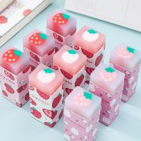 ❃♘ Sweet Strawberry Rabbit Soft Rubber Eraser Kawaii School Office Supplies for Students Cool Prizes Stationery Korean