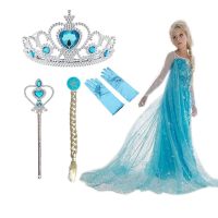 ZZOOI 2022 New Elsa Dress Girls Summer Dress Princess Cosplay Costume Dresses For Kids Christmas Birthday Fancy Party Vestidos Menina