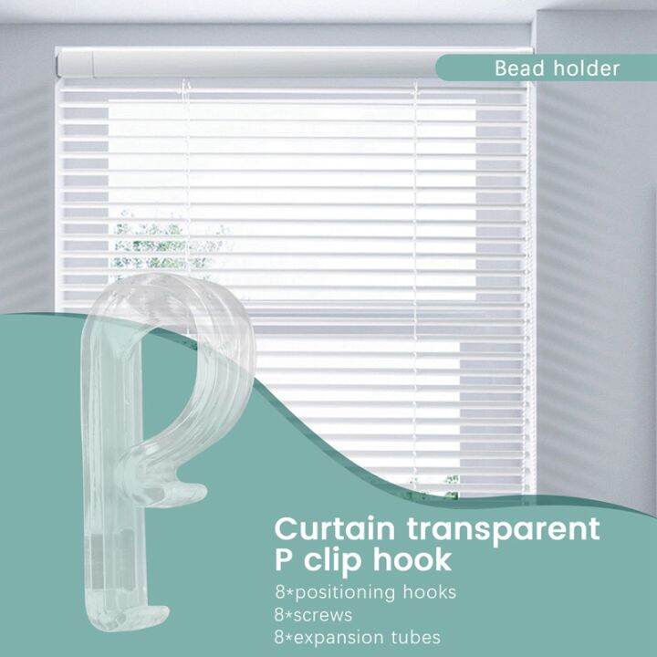 8pcs-curtain-clear-p-clips-hook-roller-blind-clips-child-safety-chain-cord-p-clip-hooks-for-vertical-roman-roller-blinds