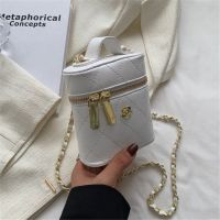 [COD] Small fragrant bag female mini box diamond chain one shoulder Messenger bucket change lipstick