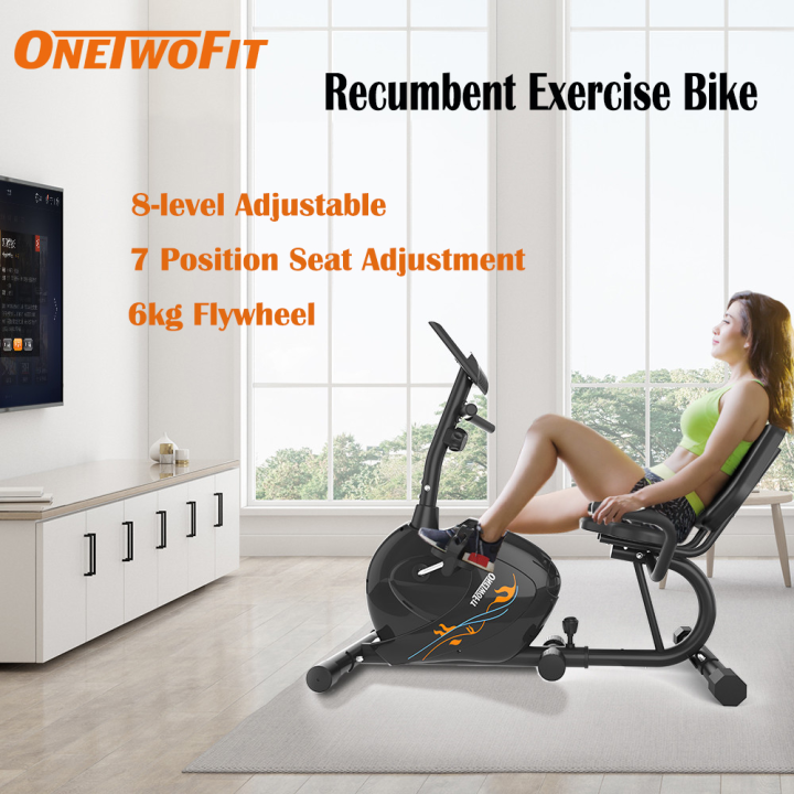 Recumbent Exercise Bike 8 Resistance Indoor Aerobic