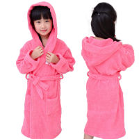 Winter Cotton Girls Childrens Bathrobes Kids boys hooded Winter Spring robe towel fleece Pajamas Cartoon Kids Sleepwear