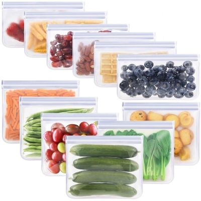 [Like Activities]☍ถุงถนอมอาหาร4ขนาด/ถุงถุงผลไม้ผักในตู้เย็นปลอดสาร BPA ใช้ซ้ำได้ถุงพิมพ์ซิลิโคนทำไอศครีม
