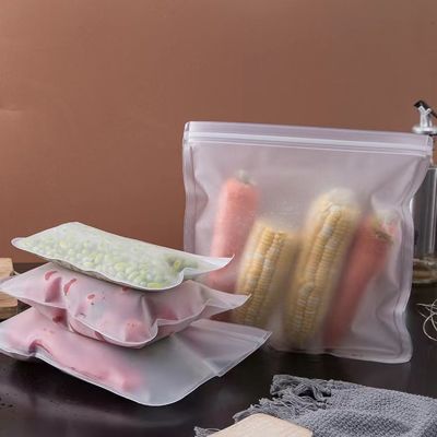 【CW】♠⊕  Silicone Food Storage Reusable Up Zip Shut Leakproof Containers Wrap Ziplock