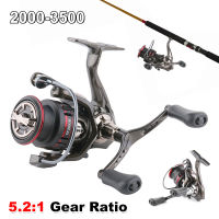 [ฟรีเรือ] Spinning Reel 2000-3500ขนาดตกปลา Reel Double Grip Shallow Medium Spool น้ำจืดน้ำเค็มอุปกรณ์ตกปลา