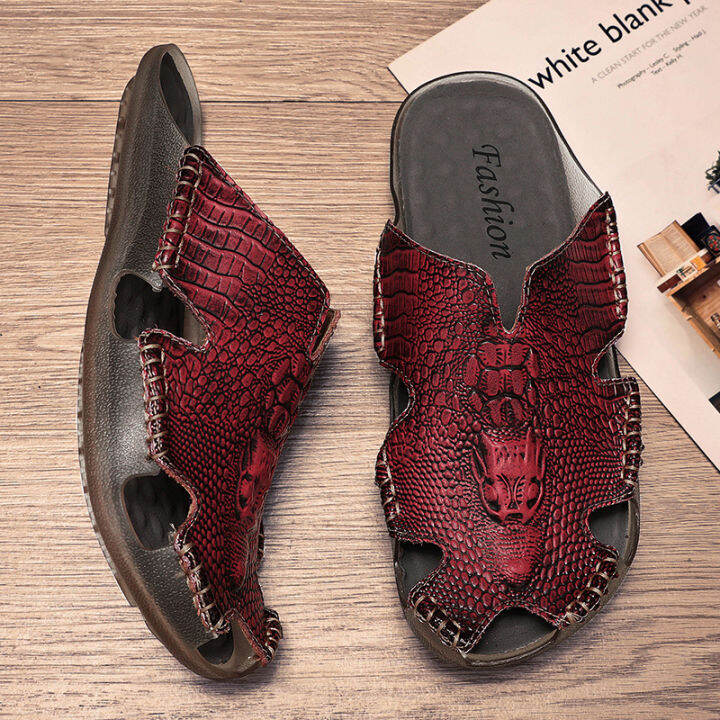 Mens crocodile slippers hot sale