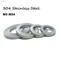 ✸ 1/5/10pcs M3-M36 304 Stainless Steel Loose-proof Washer DIN25201 Dual Stack Wedge-lock Self-locking Gasket Shock-proof