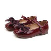 【hot】ﺴ►❃  Leather Shoes Bow Fashion Kids Flat Heels Infant