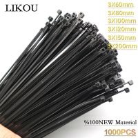 สายเคเบิล1000/250ชิ้นสายไฟ3x250mmPlastic 3X200มม. 3X80มม. 3X150มม. ไนลอน LIKOU ซิปล็อคตัวเอง3*100มม. วงจรไฟฟ้าและชิ้นส่วน