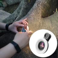 Baoblaze Đèn Lấp Đầy Điện Thoại Di Động Ống Kính Macro 15x Mini 53 LED Để Chụp Ảnh Android Màu Đen thumbnail