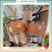 Sticker dán cute 3d, sticker trang trí dán bình nước, trang sức