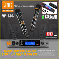 Vp-606มืออาชีพหนึ่งต่อสองไมโครโฟนสามารถชาร์จ UHF ความถี่ไมโครโฟนสามารถ80-barreceived ไมค์