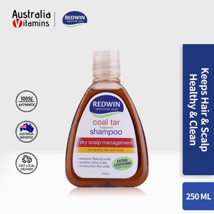 Australia Redwin Coal Tar /Tea Tree Shampoo Dry Itchy Scalp Dandruff Clean Hair Revitaliser