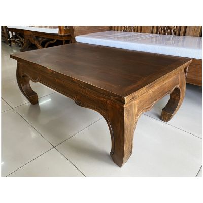 โต๊ะกลางไม้สัก โต๊ะไม้สัก (ไม้แก่) ขนาดสูง 40x100x60 cm. โต๊ะรับแขกไม้สัก (จัดส่งทั้งโต๊ะ/ประกอบแล้ว) ไม้สักแท้ Teak Wooden Table Living Room