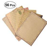 {Kobayashi copy paper} 56ชิ้น Kraftpapier Retro Schrijven Papier ชุด Briefpapier แบบย้อนยุค (7 Kleuren)