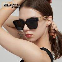 (GENTLE MOSCOT) แฟชั่นสแควร์โซ่โลหะแว่นกันแดดใหม่ตะวันตก Ins วินเทจอาทิตย์แว่นตา