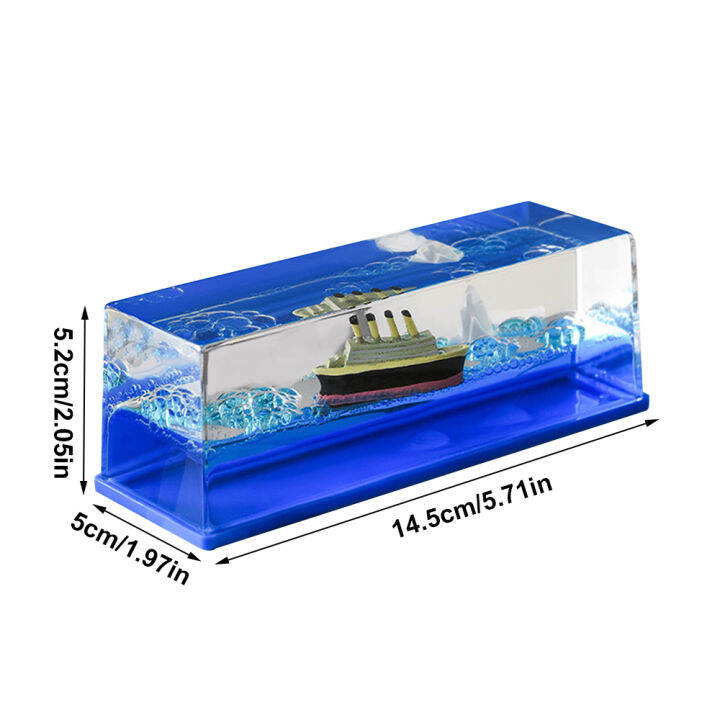 คลังสินค้าพร้อม-zir-mall-original-creative-cruise-ship-fluid-drift-เครื่องประดับตกแต่งบ้านลอย-titanic-fluid-ship-sea-office-ตาราง-decompression-เครื่องประดับ