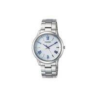 [หน้าปัดสีขาวพลังงานแสงอาทิตย์ Seiko ที่มีตัวเลขโรมันกระจกแซฟไฟร์ SBPL007สีเงินของผู้ชาย