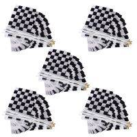 60 Pcs. Fluted Formula 1 F1 Racing Banner Hand Waving Flags (Black + White)