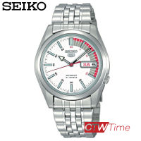 Seiko 5 Automatic นาฬิกาข้อมือผู้ชาย สแตนเลสแท้ รุ่น SNKK369K1 (สีเงิน / หน้าปัดขาว)