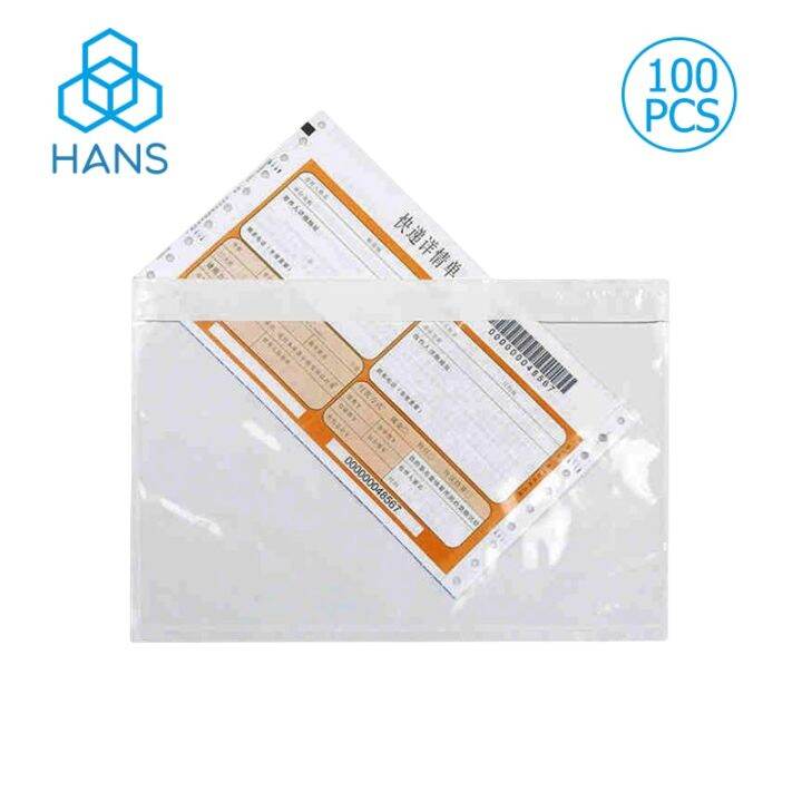100PCS Transparent Envelope Clear With Packing List Enclosed Printing