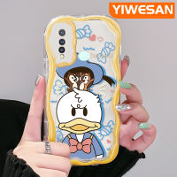 YIWESAN เคสสำหรับ VIVO Y19 Y5s การ์ตูนน่ารักโดนัลด์เป็ดเนื้อครีมสีสันสดใสเคสโทรศัพท์โปร่งใสขอบกล้องกันกระแทกเคสซิลิโคนอ่อนชัดเจน