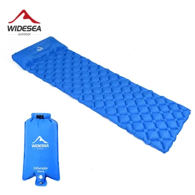Widesea Camping Sleeping Pad Inflatable Air Mattresses Outdoor Mat Furniture Bed Ultralight Cushion Pillow Hiking Trekking Sleeping Pads