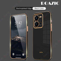 ROAZIC สำหรับ VIVO Y35เคสโทรศัพท์ตรง Electroplate Edge ปลอกซิลิโคนอ่อนนุ่มฝาครอบป้องกันหรูหราฝาหลัง